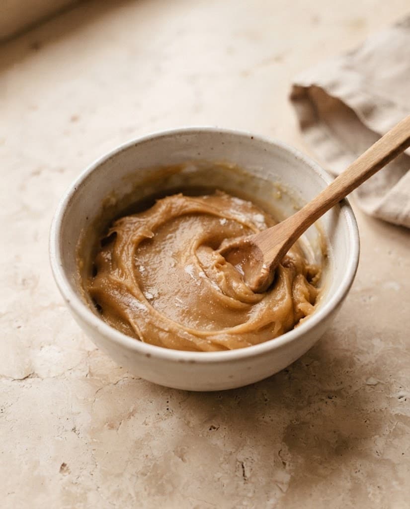 Soft chocolate chip cookie dough after flour, baking soda, and salt have been mixed in
